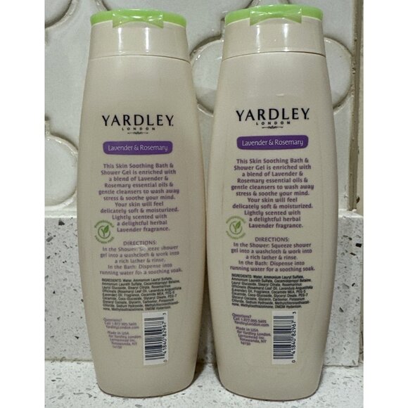 New YARDLEY Lavender & Rosemary Skin Soothing Body Wash Bath Shower Gel 16 oz - Picture 2 of 2